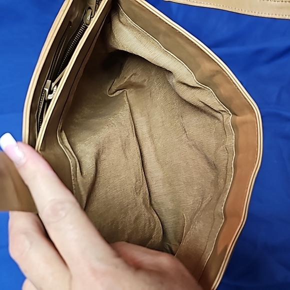 Vintage, New FS Originals Leather Hand Painted Yorkie by Mikki Purse Caramel - Picture 10 of 14